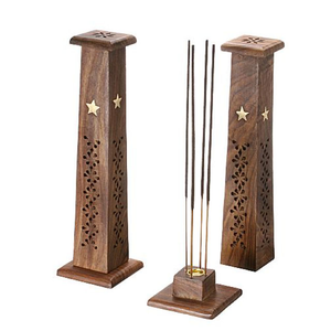 Handcrafted Classic Wooden Incense Holder with Traditional Geometric Carving for Home, Temple, Sacred Traditional Candle <b>Jars</b> - Product Image 4