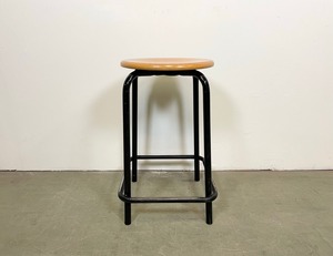 Modern Wooden <b>Bar</b> <b>Stool</b> with Black Metal Frame Counter Height Kitchen <b>Stool</b> Industrial Style High <b>Stool</b> for Home Kitchen Cafe - Product Image 4