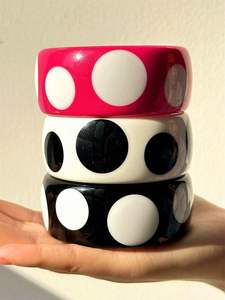 Brazalete de resina acrílica gruesa y colorida para mujer, accesorios de joyería, regalo para fiesta, brazaletes redondos lisos y anchos para dama - Product Image 2