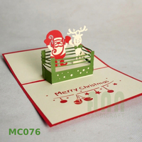 Tarjetas de Felicitación Navideñas de Alta Calidad con Diseño de Ángel Estilo Japandi, Corte Láser 3D Personalizado, Multicolor, Papel de Transferencia Térmica