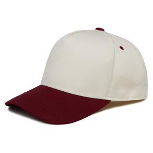 Gorra de Béisbol de 6 Paneles en Contraste Blanco y Rosa, Unisex, Casual, Ajustada, de Color Sólido, de Sarga de Algodón, para Primavera y Verano - Product Image 3