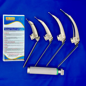 Laryngoscope à fibre optique avec lame flexible, manche pour adulte, kit chirurgical manuel, utilisation en hôpital et en soins intensifs, classe I, acier inoxydable AISI-304 - Product Image 4