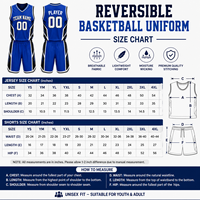 Seragam Basket Custom Bolak-Balik Cetak Digital Bahan Polyester 100% Bernapas, Jersey Tim Dua Sisi untuk Turnamen AAU