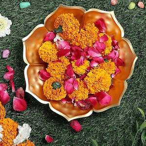 Cuenco Decorativo de Metal con Forma de Diya para Flores, Ideal para Decoración del Hogar, Oficina y Mesa, Apto para Flores Flotantes y Velas de Té - Product Image 6