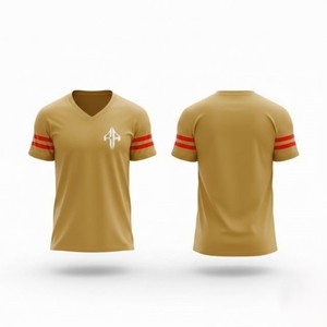Camiseta de Fútbol Americano de Verano para Hombre de Alta Calidad, Cuello en V, 100% Poliéster, Talla Grande, Secado Rápido, Transpirable, Personalizable - Product Image 1