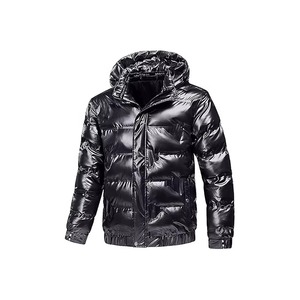 New Arrival <b>Men's</b> Warn Winter Shiny Quilted Puffer <b>Jacket</b> Windbreaker Padded Thick Hooded Bubble Padded <b>jacket</b> for <b>men</b> - Product Image 1