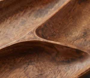 Plato de servir de madera hecho a mano con diseño minimalista, bandeja de madera natural para el hogar, bodas, eventos, restaurantes y regalos. - Product Image 2