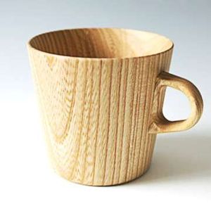 Irregular Wooden <b>Tea</b> <b>Cup</b> With Handle Minimalist Design Natural Finish Rustic Drinkware - Product Image 6