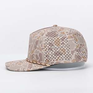 Casquette de golf structurée 5 panneaux rétro haut de gamme avec cordon, réglable, broderie 3D gonflée, respirante et imperméable pour l'été - Product Image 2
