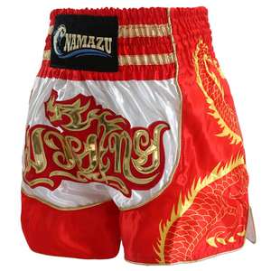 Pantalones Cortos de Muay Thai Personalizados, Pantalones Cortos de Boxeo Tradicionales de Satén, Unisex, para Entrenamiento de Artes Marciales, Diseño de Sublimación OEM - Product Image 4