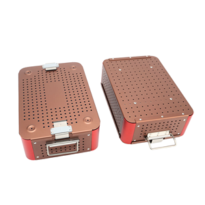 Instrument Sterilization Box Aluminum Autoclave Tray with <b>Silicone</b> Mat Surgical <b>Tools</b> Holder Pentax Sterilized container CE - Product Image 3