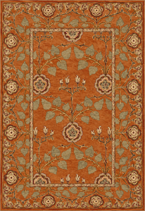 Tapis de salon traditionnel haut de gamme à motifs floraux, tapis oriental vintage botanique ivoire bleu or style persan 2026 - Product Image 3