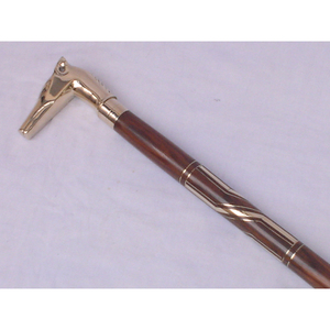 Bastón de madera con incrustaciones de latón, cuencos de hilo floral y gato caprichoso, diseños de cerámica y madera hechos a mano para artesanos de AYAANS - Product Image 6