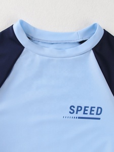 ชุดว่ายน้ำสองชิ้นสำหรับเด็กผู้ชาย8-12ชุดเซตชุดว่ายน้ำมีตัวอักษรทางเกงขาสั้นใส่เล่นว่ายน้ำชั้นเรียนวันหยุด - Product Image 3