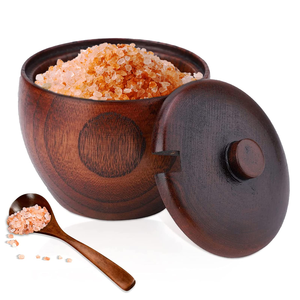 Wood Sugar Pepper Jar Sugar Pot Sugar Bowl Spice Seasoning Pot <b>Box</b> With Lids and Spoons With Lid Sugar Bowl - Product Image 6