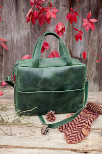 Maletín de Cuero Genuino para Hombre, Estilo Vintage, para Portátil, Ecológico, Resistente, de 15.6 Pulgadas, Bolso Bandolera LLB-0377 - Product Image 2