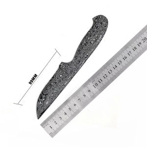 Couteau Burraq personnalisé fait main en acier Damas, lame vierge, motif goutte de pluie, multifonctionnel, pour usage extérieur, cadeau idéal - Product Image 5