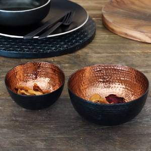 Tazón de Cobre Puro de Primera Calidad para Servir Comida, Vajilla Hecha a Mano para Cocina, Restaurante, Catering, Hotel, Hogar, Artículos de Decoración para Servicio de Alimentos - Product Image 2