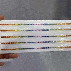 พลอยแซฟไฟร์หลายเหลี่ยมตัดเป็นเหลี่ยมเพชรพลอยธรรมชาติขนาด3มม. 4มม. 5มม. 6มม. - Product Image 3