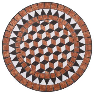 23.6 \ "tavolo da bistrot a mosaico in ceramica marrone - Product Image 5