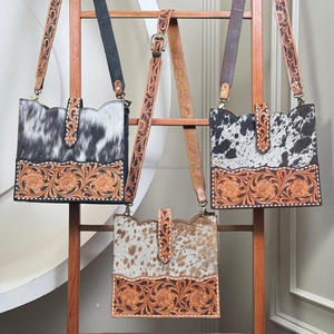 Fashionable Hand Tooled Leather Crossbody Messenger Bag for Women's Durable Design Ideal for Work Travel Everyday Wear Handbags - Product Image 5