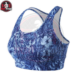 Sujetador Deportivo para Mujer con Estampado Floral, Precio al por Mayor, OEM ODM, Alta Calidad, Tejido Transpirable, Personalizable, con Efecto Push-Up, para Yoga, Fitness y Gimnasio - Product Image 2