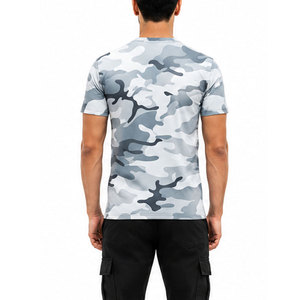 Camiseta de Punto con Camuflaje para Hombre, Ligera, Transpirable, de Secado Rápido, Cuello Redondo, Manga Corta, Estampado Moderno, Ropa Deportiva Informal - Product Image 4