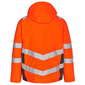 เสื้อแจ็คเก็ตทำงานสีเหลืองสะท้อนแสงสำหรับผู้ชาย มีฮู้ด แถบสะท้อนแสง กันน้ำ ปิดด้วยซิป ผลิตจากโพลีเอสเตอร์ เหมาะสำหรับใส่ในฤดูหนาว - Product Image 6