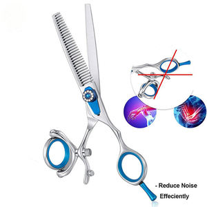 Tijeras de Entresacar para Barbería Personalizables OEM, 30 Dientes, Punta Afilada, Acero Inoxidable 4Cr13 de Alta Calidad, Mango Giratorio para Diestros - Product Image 5