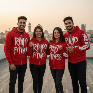 เสื้อฮู้ดดี้โอเวอร์ไซส์ผ้าฝ้ายสำหรับผู้ชาย RHINO FITNESS เสื้อสตรีทแวร์ระบายอากาศดี ดีไซน์เนอร์สไตล์ โลโก้ประดับเพชร ผลิตโดยผู้ผลิตเสื้อผ้า - Product Image 1