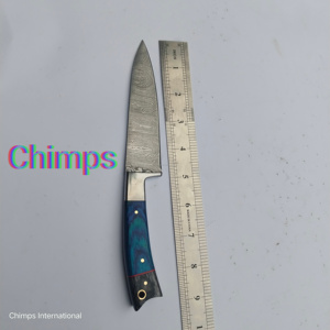 Cuchillo utilitario para pelar Chef de acero damasco forjado a mano nuevo al por mayor con mango de madera de corte de cocina diario de diseño japonés - Product Image 2