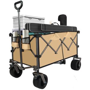 Carrello da campeggio pieghevole pieghevole Push Pull Beach Wagon per un viaggio conveniente - Product Image 1