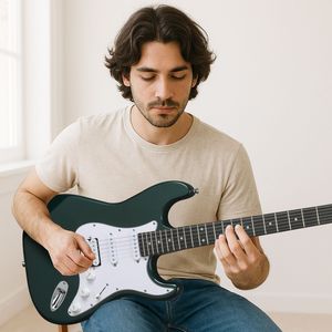 Kit Chitarra Elettrica KST Elegante HSS per Principianti con Amplificatore da 5W, Borsa, Corde Verdi, Fasce Laterali in Acero e Tracolla Elegante - Product Image 3