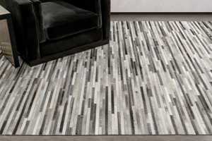 พรมหนังหนาทำด้วยมือพรมสี่เหลี่ยมผืนผ้าแบบนามธรรมที่ทันสมัยสำหรับบ้านห้องนอนหรือพื้นที่สวดมนต์ - Product Image 2