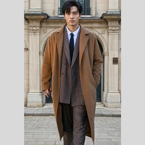 Abrigo Largo de Lana para Hombre, Nuevo Modelo de Invierno, con Forro de Algodón Grueso, Cálido y Elegante, Estilo Gabardina - Product Image 2