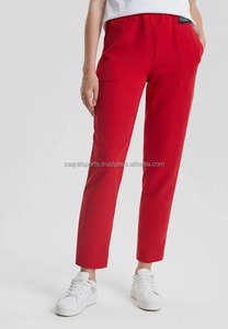 Pantalon en lin pour hommes au Bangladesh Vente en gros personnalisé décontracté mince couleur unie léger taille élastique jambe droite pantalon - Product Image 3