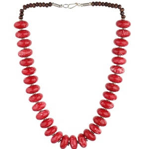 Collar corto de resina con diseño de caparazón de tortuga, hecho a mano, estilo retro, con cuentas de resina con patrón marrón, para mujer. - Product Image 3