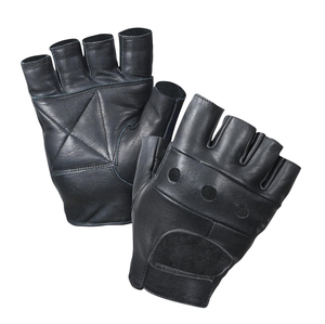 Custom Men's Opera Fingerless Genuine Leather Driving Gloves Half Finger Perforated Outdoor Gloves Made in Pakistan - Product Image 5