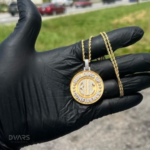 Colgante Redondo Personalizado de Hip Hop con Incrustaciones de Diamantes, Colgante con Nombre Personalizado, Colgante de Plata 925, Colgante con Letras Giratorias Personalizadas - Product Image 3