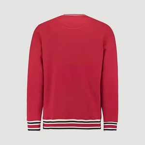 เสื้อสเวตเชิ้ตคอกลมแต่งขอบสีแดงสำหรับผู้ชาย แขนยาว สวมใส่สบาย เหมาะสำหรับฤดูใบไม้ร่วงและฤดูหนาว - Product Image 3