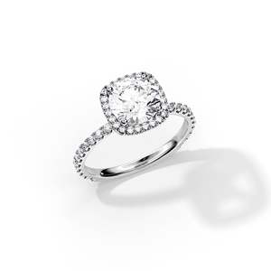 Women's 14K Gold Round Brilliant Cut Diamond Engagement Ring Prong Setting floral Style - Product Image 3