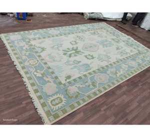 Decoration use Modern Abstract Oriental Hand Knotted Cotton Rug PET Friendly Non-Slip Home Decor for Living Room door mat use - Product Image 1