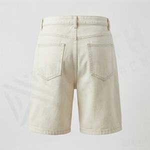 กางเกงขาสั้นวินเทจฤดูร้อนพรีเมียมทรงหลวมสำหรับผู้ชาย กางเกงยีนส์ขาสั้นสีเข้ม มีกระเป๋า สไตล์ลำลอง แฟชั่นสตรีทแวร์ ใส่สบาย - Product Image 2