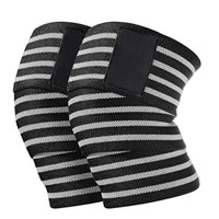 Genouillères de compression réglables, respirantes, antibactériennes, réversibles, en Spandex et Nylon épais, taille personnalisée, fermeture auto-agrippante, haute qualité