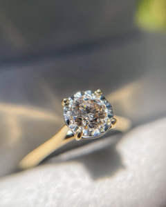 IGI Lab Grown Brilliant Cut Diamond Vintage 14K Amarillo Boda/Anillo de compromiso Unisex Fine White Gold Anniversary Party-Worthy - Product Image 3