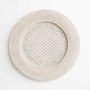 Assiette de service en rotin tressé à la main, set de table en osier naturel pour la décoration de table de mariage, assiette de service écologique - Product Image 2