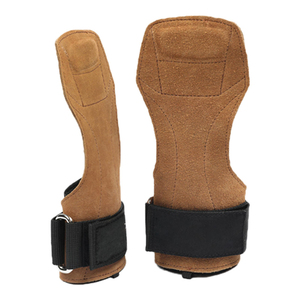 Poignées de Cross-Fit personnalisées robustes avec rembourrage en néoprène et protection de la paume en cuir de vachette, antidérapantes et réglables – Modèle avancé - Product Image 2