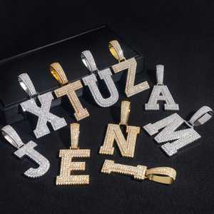 Collar con Colgante de Letra Personalizada de la A a la Z, Plata de Ley 925, Chapado en Oro, Diamante Cultivado en Laboratorio, Micro Pavé, Cadenas de Compromiso - Product Image 4