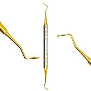 Instrumentos Dentales para Rellenos de Composite, Juego de 7 Piezas de Espátulas Restauradoras Antiadherentes de Acero Inoxidable, Color Dorado - Product Image 6