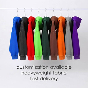Sweat-shirt à capuche surdimensionné en coton épais pour homme avec poche, idéal pour l'hiver - Product Image 1